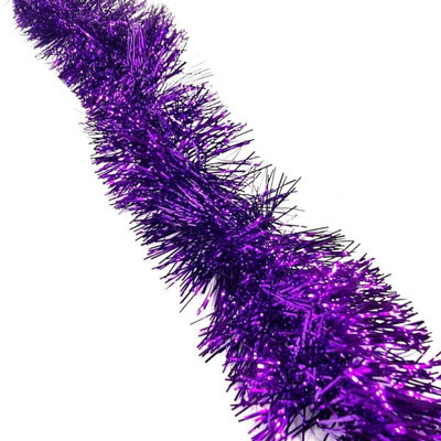 HSD Fine Purple Tinsel Garland2M (6.5Ft)Festive Christmas & Party DecorationMantel & Home Decor from B&Q