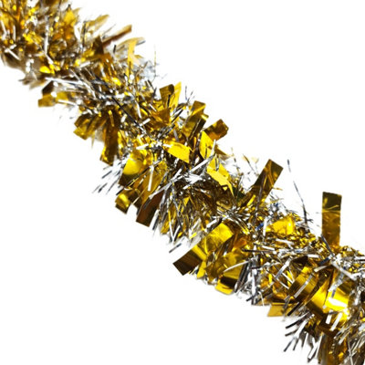 HSD Chunky Gold & Silver Tinsel Garland2M (6.5Ft)Festive Christmas & Party DecorationMantel & Home Decor from B&Q