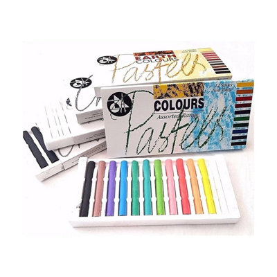 Jakar Artist Soft Pastels & Compressed Charcoal Set4 Pack (BlackGreyEarth Colours & Assorted Pastels) from B&Q