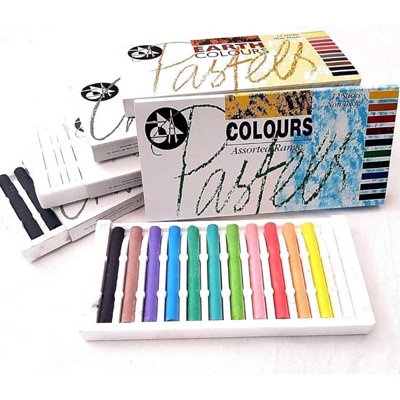 Jakar Artist Soft Pastels & Compressed Charcoal Set5-Pack (BlackGreyWhiteEarth Colours & Assorted Pastels) from B&Q