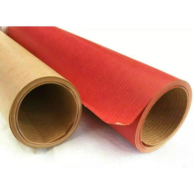 HSD Eco-Friendly Brown & Red Kraft Gift Wrap Roll (4M X 69Cm)Biodegradable & Recyclable from B&Q