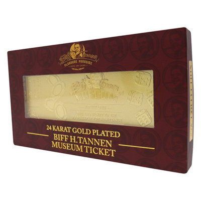 Back To The Future Limited Edition 24K Gold Plated Biff Tannen Museum Entrance Ticket