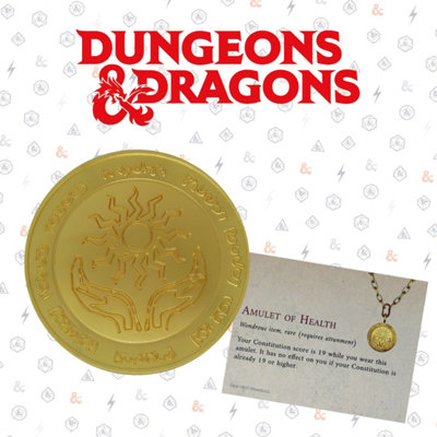 Dungeons & Dragons 24K Gold Plated Amulet Of Health Medallion from B&Q
