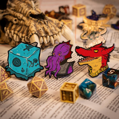 Dungeons & Dragons 50Th Anniversary Mystery Pin Badge Cdu Containing 12 Blind Boxes from B&Q