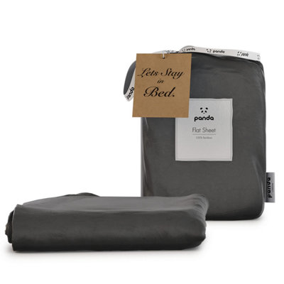 B&Q -  100% Bamboo Bedding Flat Sheet Urban Grey