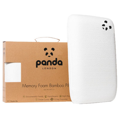 B&Q -  Panda Memory Foam Bamboo Pillow