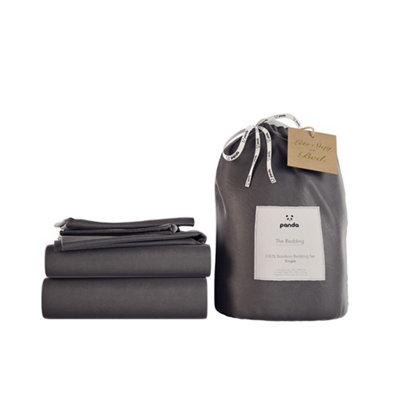 B&Q -  100% Bamboo Bedding Complete Bedding Set Urban Grey