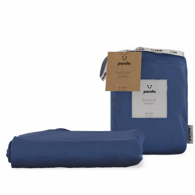 B&Q -  100% Bamboo Bedding Duvet Cover Deep Sea Navy