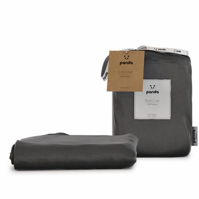 B&Q -  100% Bamboo Bedding Duvet Cover Urban Grey