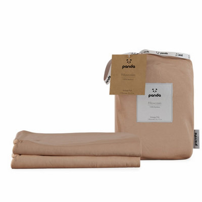 Panda London 100% Bamboo Pillowcase Pair - Pink - Image 5