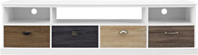  - Dorel Home Mercer Tv Console In Multicolour With Drawers 1773096Pcomuk
