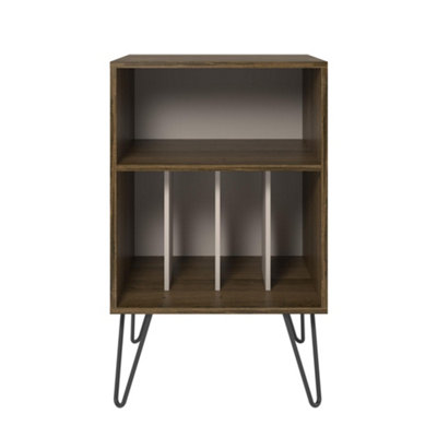 Novogratz Concord Turntable Stand Brown Oak Look from B&Q