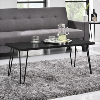 B&Q -  Home Owen Retro Coffee Table In Black Oak Look