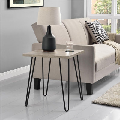 B&Q -  Home Owen Retro End Table In Rustic Oak Look