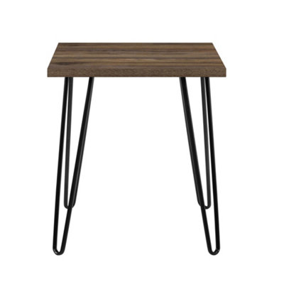 B&Q -  Home Owen Retro End Table In Walnut Look