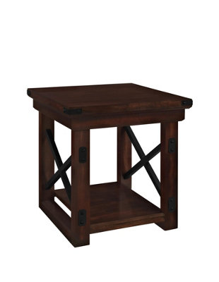 Dorel Wildwood Veneer End Table In Brown