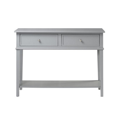 B&Q -  Home Franklin 2 Drawer Console Table In Grey