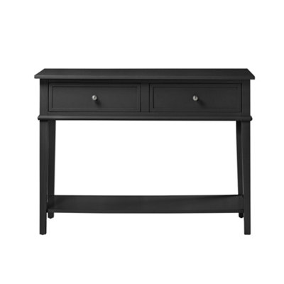 B&Q -  Home Franklin 2 Drawer Console Table In Black