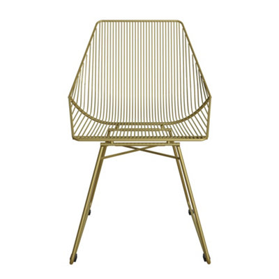 Dorel Home Ellis Accent Dining Chair Gold Metal from B&Q