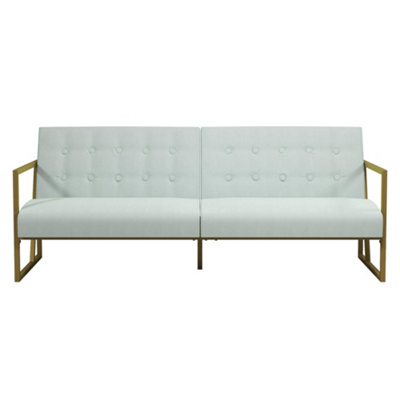 Dorel Cl Lexington Modern Futon Bleached Teal from B&Q