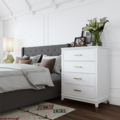 Dorel Home Westerleigh 4 Drawer Dresser White from B&Q
