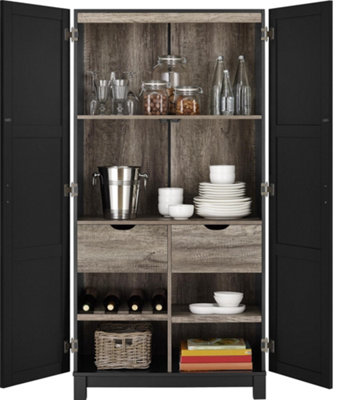 Dorel Carver Cabinet With Storage Black from B&Q