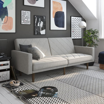 Dorel Home Paxson Clic Clac Sofa Bed In Light Grey Fabric from B&Q