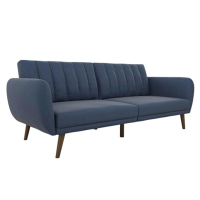 Novogratz Brittany Sofa Bed In Linen Look Navy Blue from B&Q