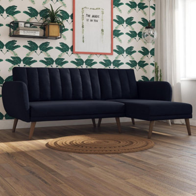 Novogratz Brittany Sofa Bed In Fabric Navy Blue from B&Q
