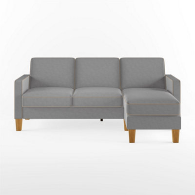 Dorel Novogratz Bowen Sectional Sofa Grey from B&Q