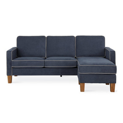 Novogratz Bowen Sectional 3-Seater Sofa In Blue from B&Q