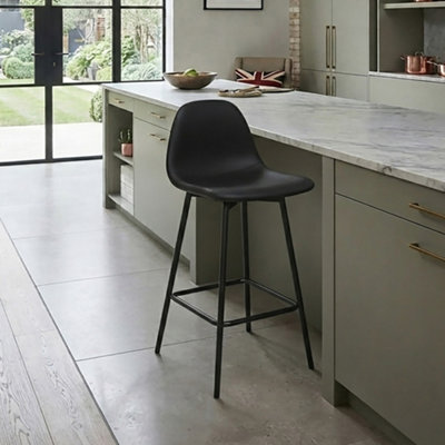 Dorel Calvin Counter Stool In Pu Black