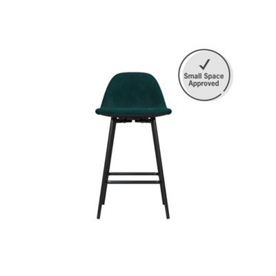 Dorel Calvin Counter Stool In Velvet Green from B&Q