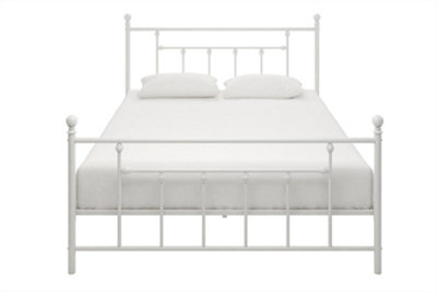 Dorel Home Manila Metal Bed WhiteKing Size from B&Q
