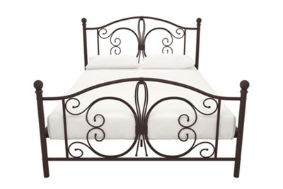 Dorel Home Bombay Metal Bed Bronze LookDouble from B&Q