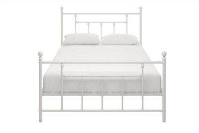 Dorel Home Manila Metal Bed WhiteDouble from B&Q