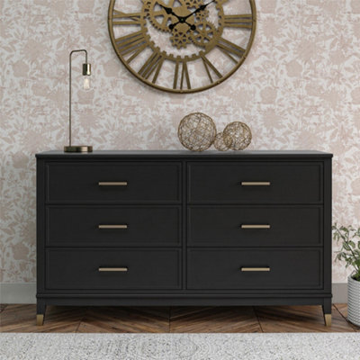Dorel Home Westerleigh 6 Drawer Dresser Black from B&Q