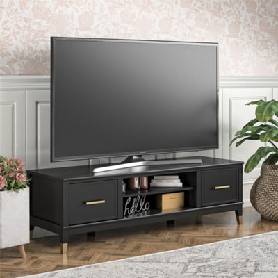 Dorel Black Westerleigh Tv-Stand With Doors In