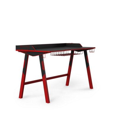 Alphason Fuego Gaming Desk In Black / Red from B&Q