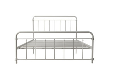 Dorel Home Wallace Metal Bed WhiteKing Size from B&Q