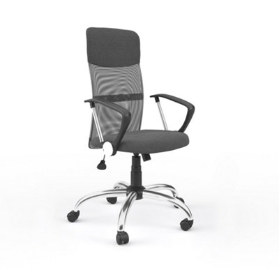 Alphason Orlando Mesh Office Chair With Wheels In Grey from B&Q