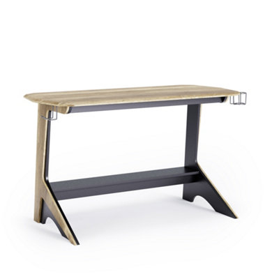 Alphason Jersey Writing Office Desk In Black / Oak Look from B&Q