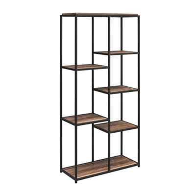B&Q -  Home Quincy 5 Shelf Bookcase Weathered Oak
