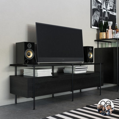 Dorel Black Wainwright Tv-Stand In / Oak
