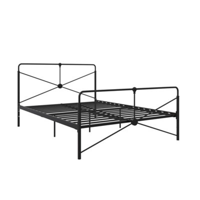 Dorel Home Leopold Metal Bed BlackDouble from B&Q