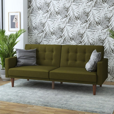 B&Q -  Home Wimberly Sofa Bed In Fabric Green