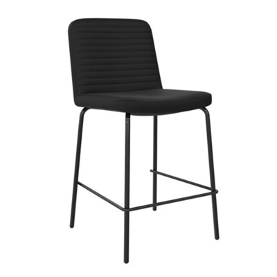 Dorel Black Corey Counter Stool Faux Leather