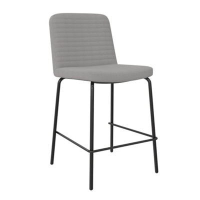 Dorel Corey Counter Stool In Linen Look Grey