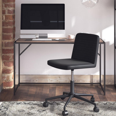 Dorel Black Corey Office Task Chair Faux Leather