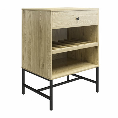 Dorel Tamlin Beverage Cabinet Linseed Oak from B&Q